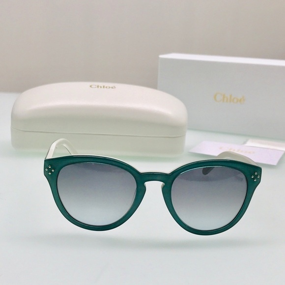 NWT CHLOE CE630S - 442 White Blue Sunglasses - Picture 7 of 9